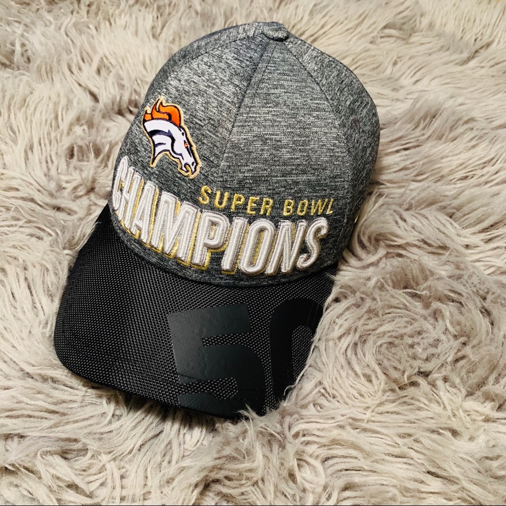 NFL Broncos Super Bowl Champions Velcro Back Hat